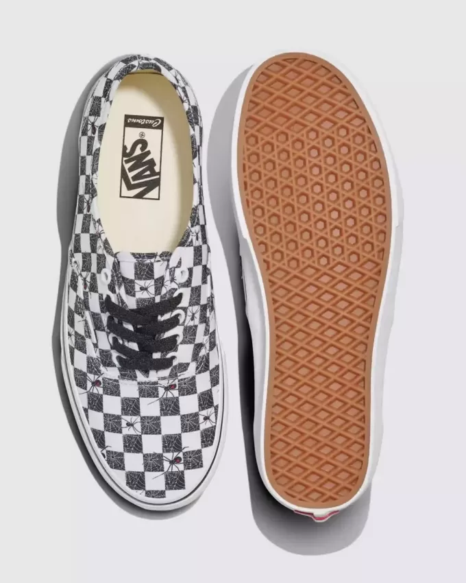 Zapato de Halloween con diseño de cuadros auténtico de Customs