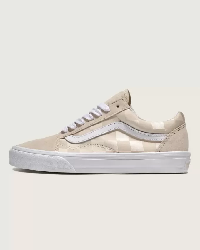 Zapato de satén con diseño de cuadros Old Skool