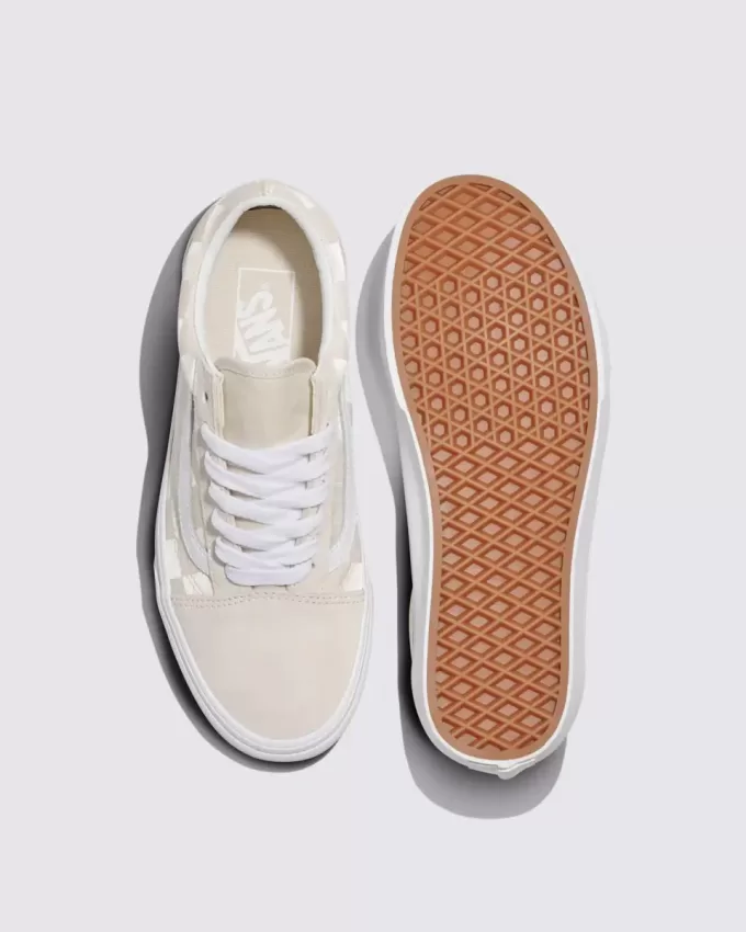 Zapato de satén con diseño de cuadros Old Skool