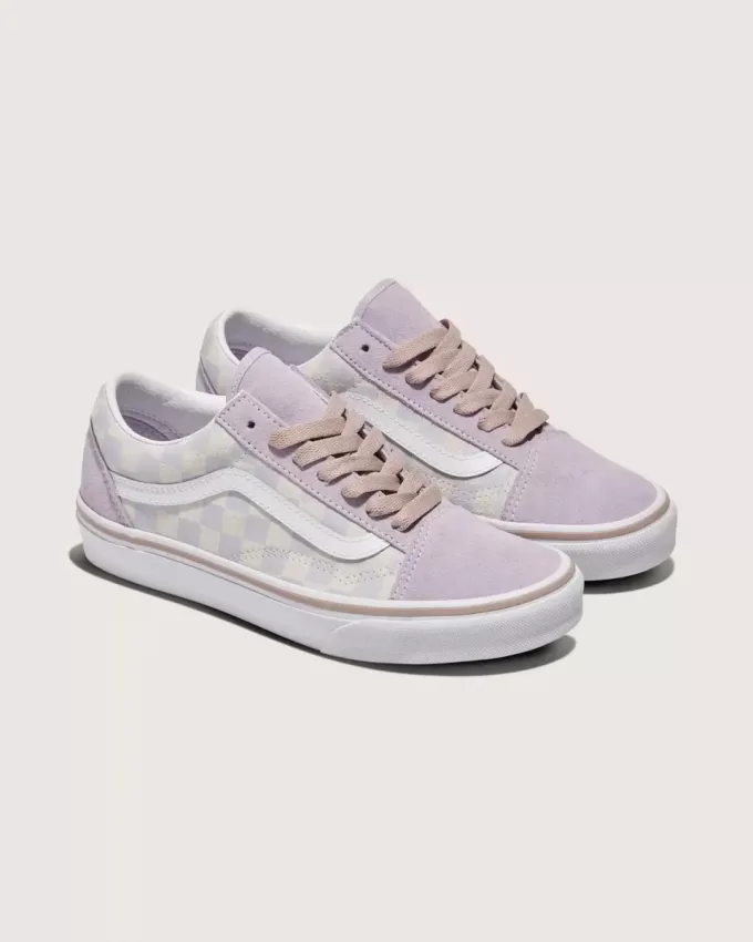 Zapato Old Skool de ante con diseño de cuadros