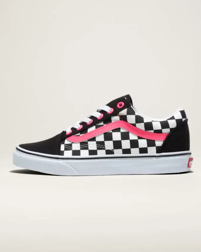 Zapatos anchos con diseño de cuadros Old Skool de Customs