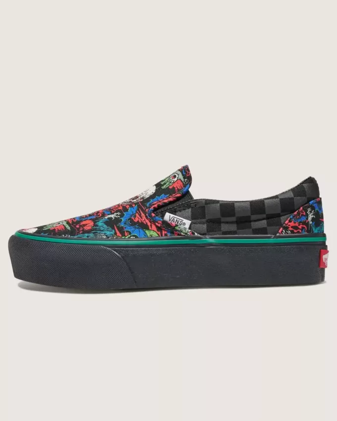 Zapatos clásicos de Halloween con plataforma sin cordones Customs