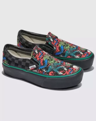 Zapatos clásicos de Halloween con plataforma sin cordones Customs